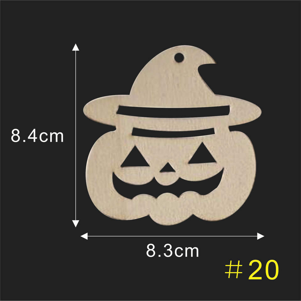 2020 creative wooden crafts holiday party decoration pendant halloween decoration wooden