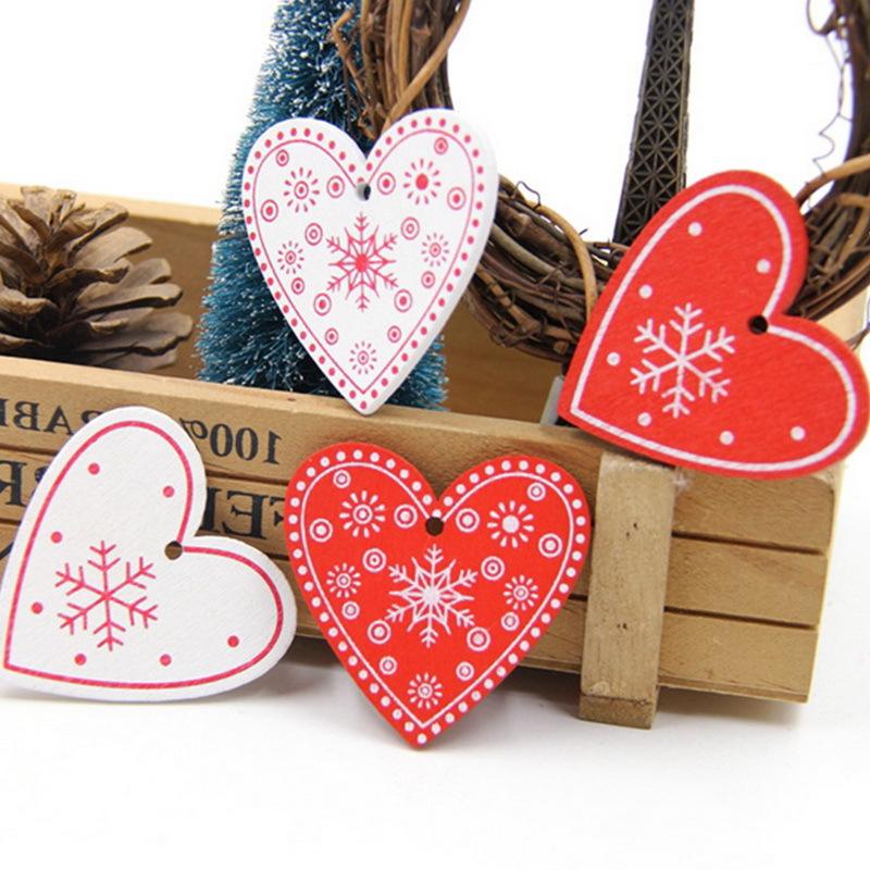 Wooden Christmas Gifts Interior Decorations Home Pendant DIY Christmas Decoration