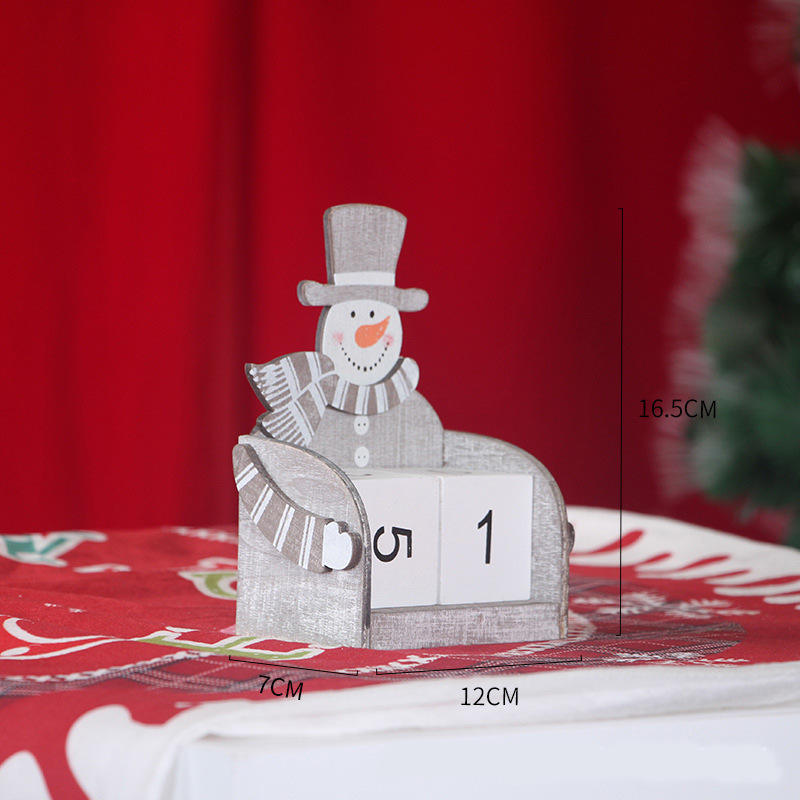 Wooden Christmas Countdown Decoration Desktop Advent Calendar