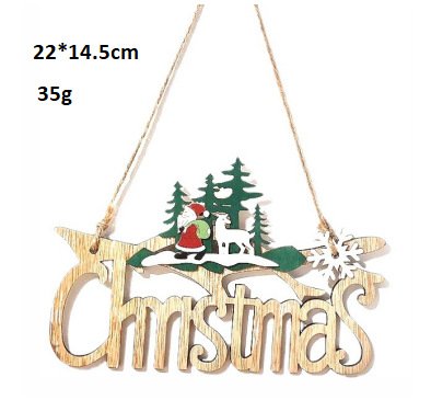 Diy Xmas Christmas Tree Hanging Ornament Wooden Christmas Decorations Pendant For Home Party New Year Wood Ornaments