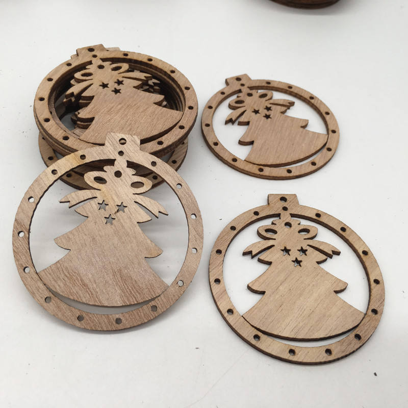 wooden crafts Christmas wooden Christmas pendant ornaments in 2022