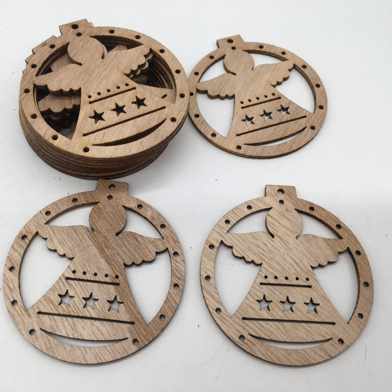 wooden crafts Christmas wooden Christmas pendant ornaments in 2022