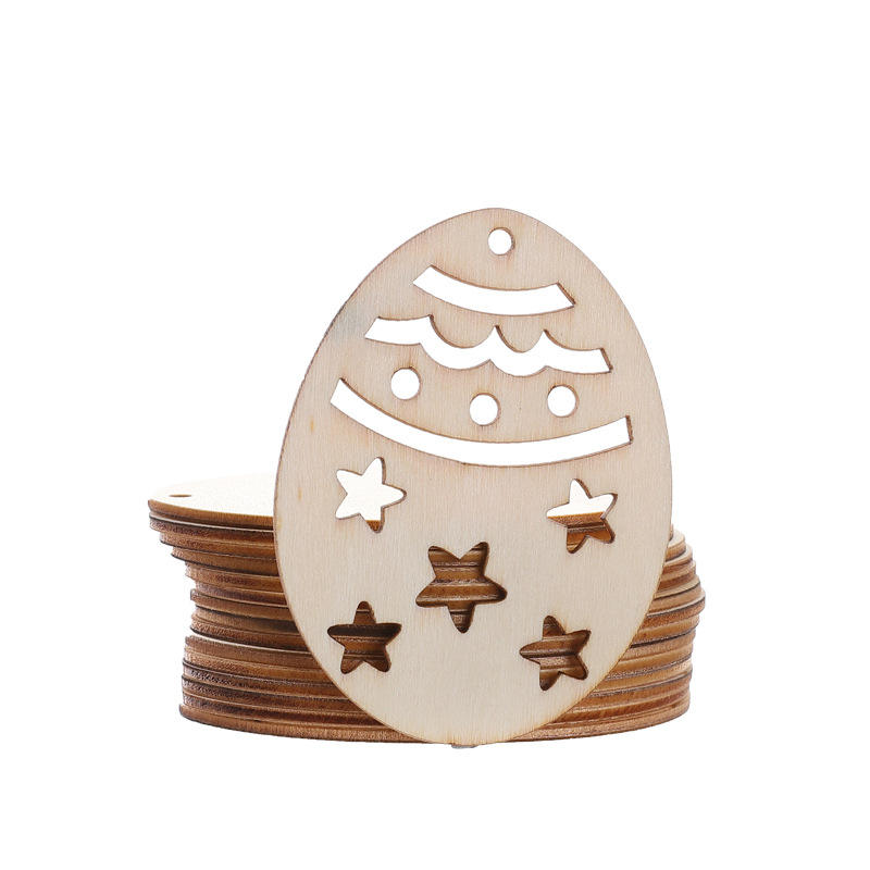 Laser cut wood art decoration animal silhouettes easter eggs bunny hanging decor