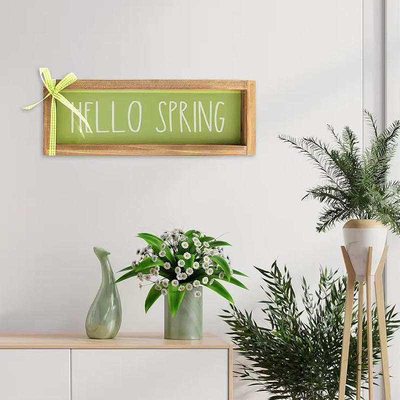 Spring Wooden Hanging Pieces