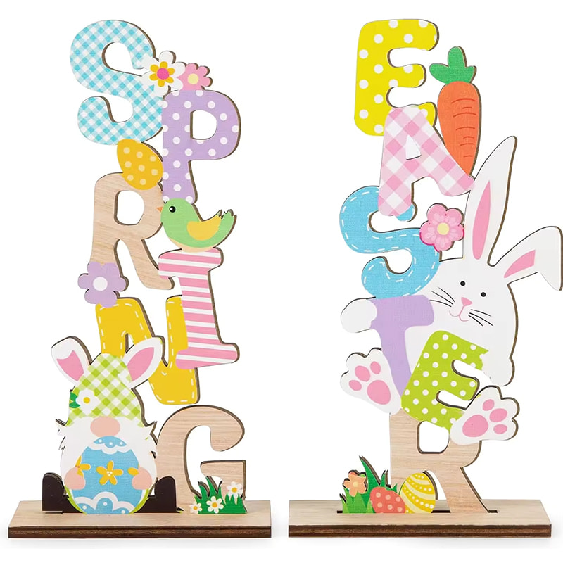 Easter Table Decoration Sign, Farmhouse Decoration, Cute Bunny Decoration