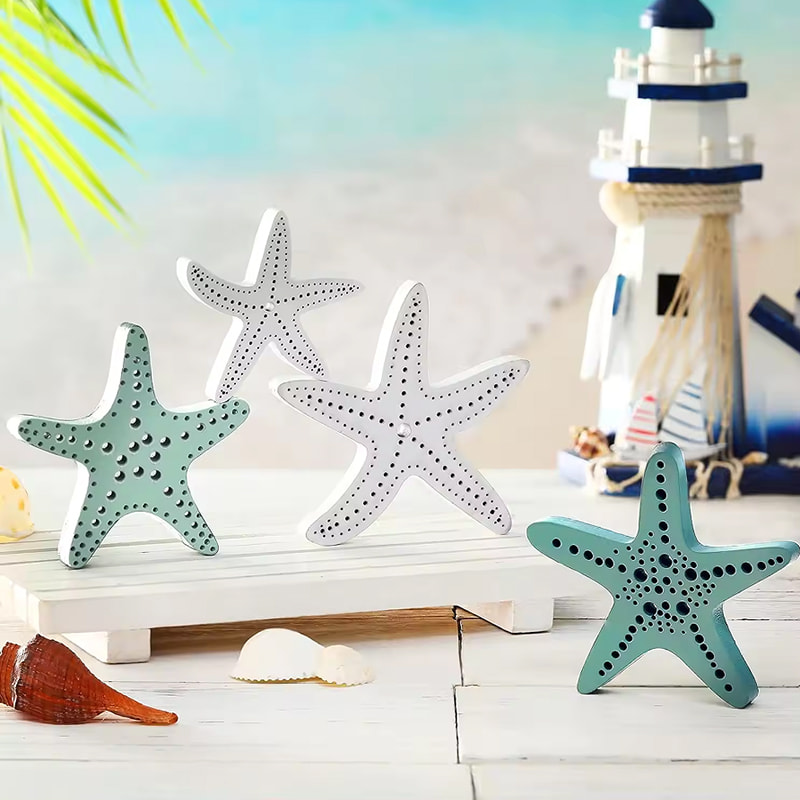 Wooden Starfish Table Decoration